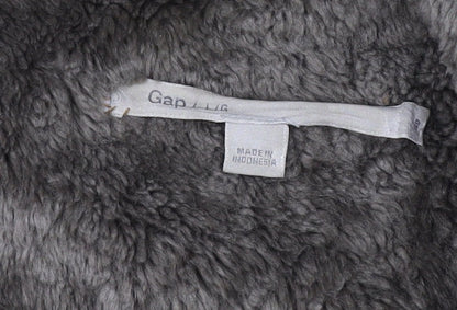 Gap Women’s Green Fur Trim Parka Coat L Hooded Cotton Winter Jacket