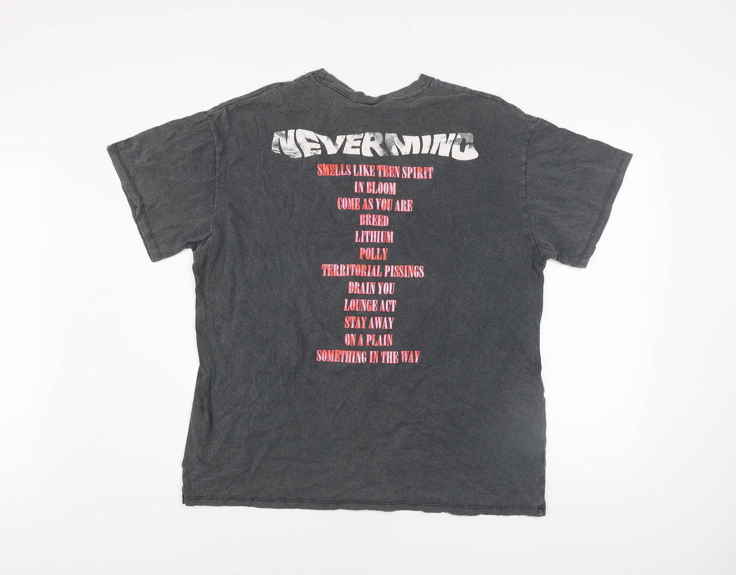 Bershka Women's Black Nirvana Graphic Band T-Shirt Size 12