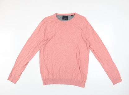 Scotch & Soda Men’s Pink Cotton Crew Neck Jumper XL Regular Fit
