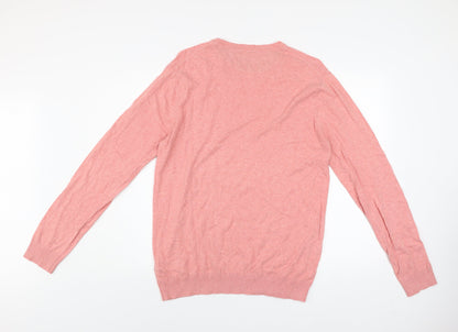 Scotch & Soda Men’s Pink Cotton Crew Neck Jumper XL Regular Fit