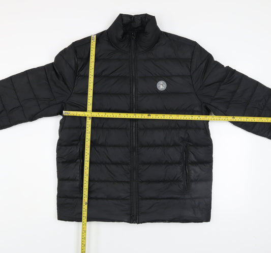 Mens UK Size M Original Penguin Black Puffer Jacket