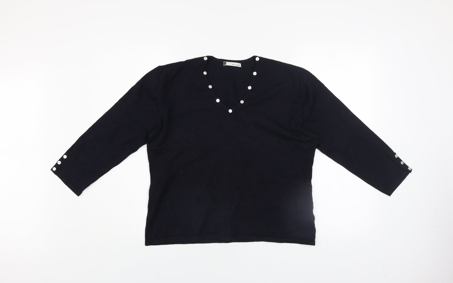 Womens UK Size 16 Viz-A-Viz Black Pullover Jumper