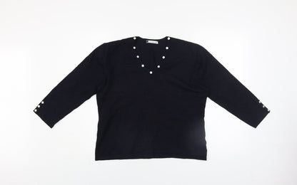 Womens UK Size 16 Viz-A-Viz Black Pullover Jumper