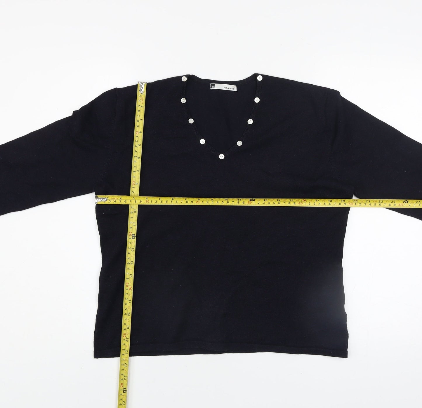 Womens UK Size 16 Viz-A-Viz Black Pullover Jumper