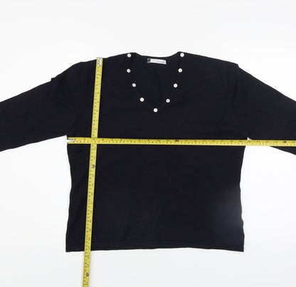 Womens UK Size 16 Viz-A-Viz Black Pullover Jumper