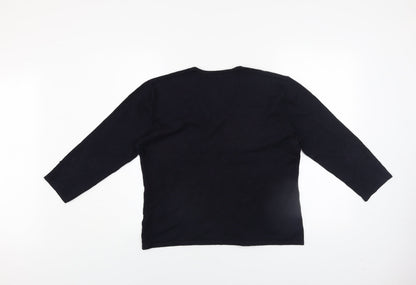 Womens UK Size 16 Viz-A-Viz Black Pullover Jumper