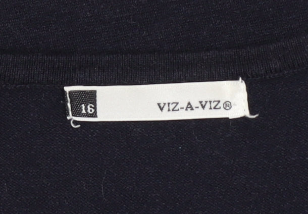 Womens UK Size 16 Viz-A-Viz Black Pullover Jumper