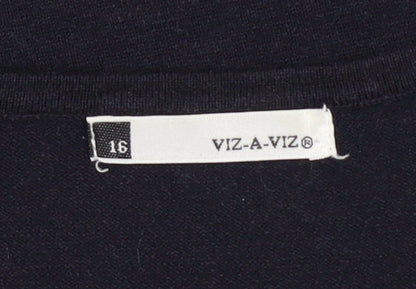 Womens UK Size 16 Viz-A-Viz Black Pullover Jumper