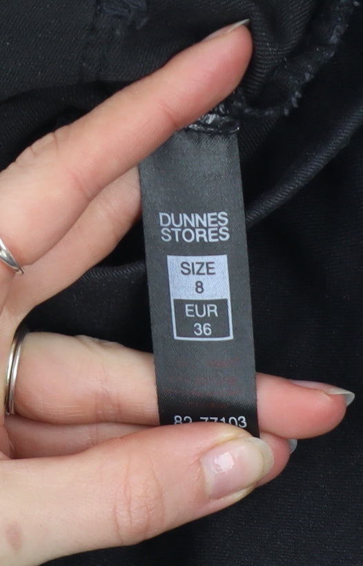 Womens UK Size 8 Dunnes Stores Slim Fit Skinny Black Jeans