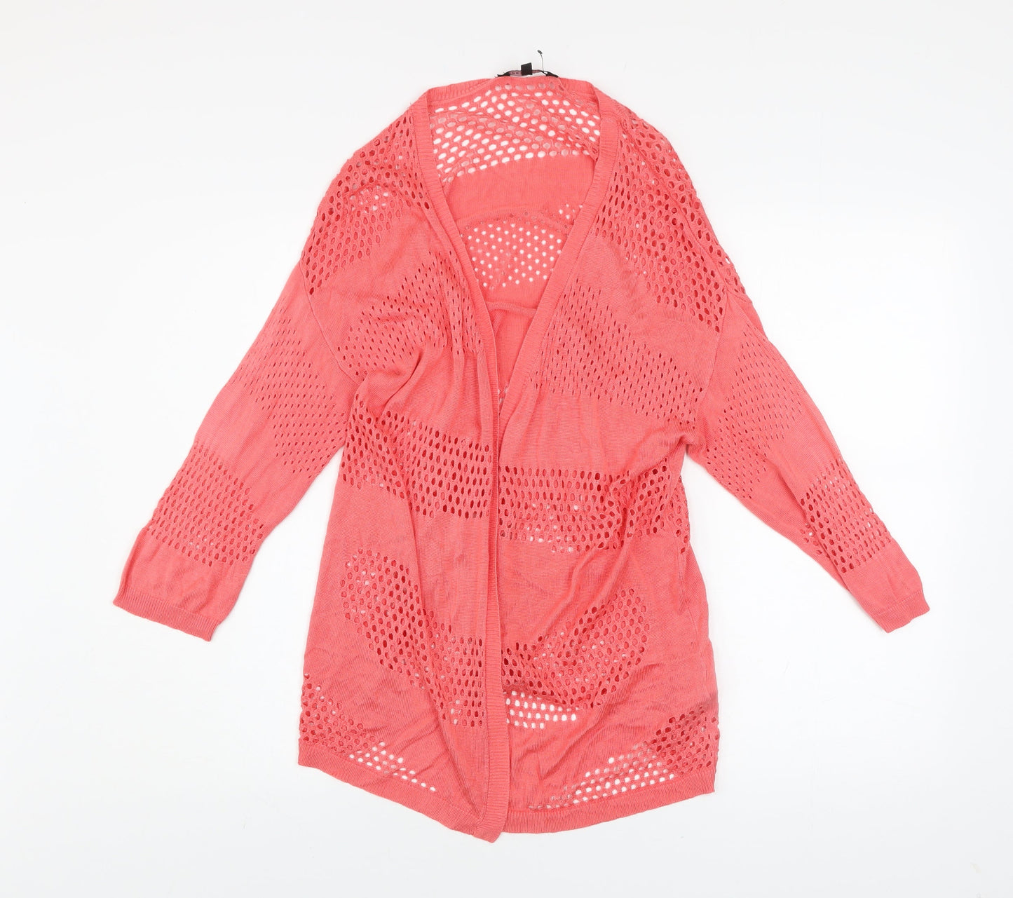 Womens UK Size M Peacocks Pink Cardigan Jumper