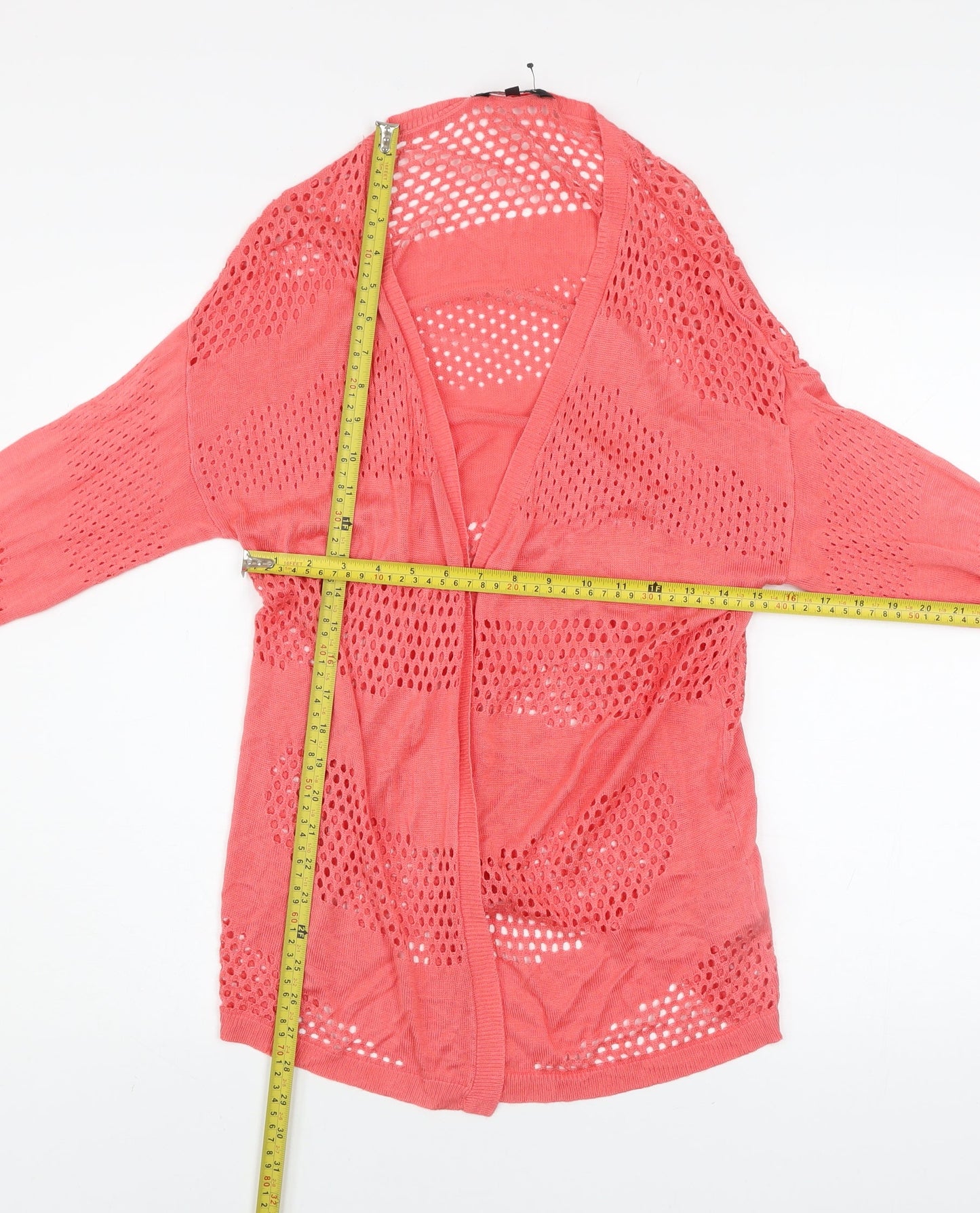 Womens UK Size M Peacocks Pink Cardigan Jumper