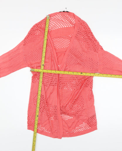Womens UK Size M Peacocks Pink Cardigan Jumper