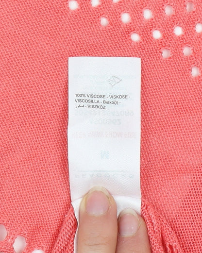 Womens UK Size M Peacocks Pink Cardigan Jumper