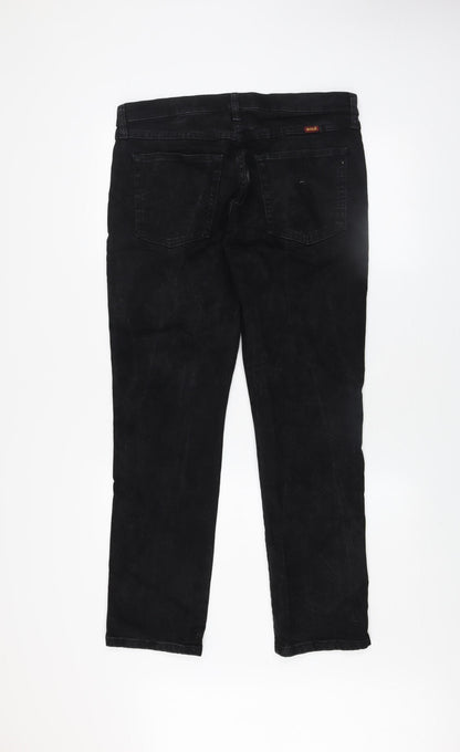 Mens UK Size M Rustler Slim Fit Straight Black Jeans