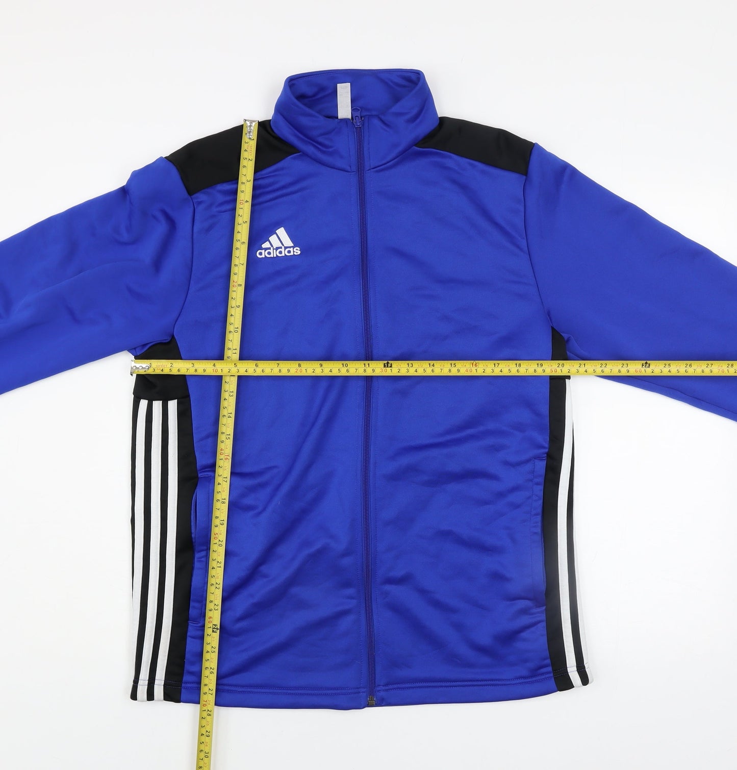 Adidas Men's Blue Track Jacket Size L Athletic Full Zip Sports Top