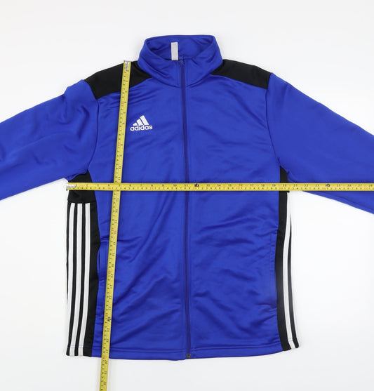 Adidas Men's Blue Track Jacket Size L Athletic Full Zip Sports Top