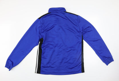 Adidas Men's Blue Track Jacket Size L Athletic Full Zip Sports Top