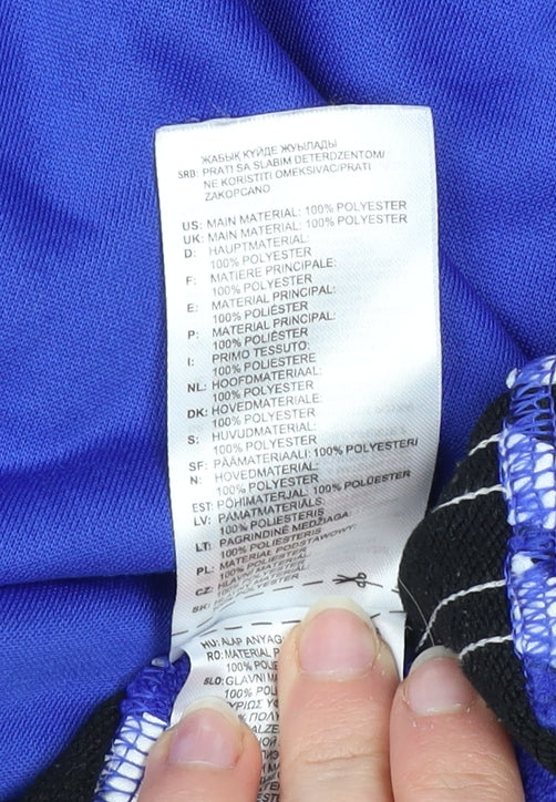 Adidas Men's Blue Track Jacket Size L Athletic Full Zip Sports Top