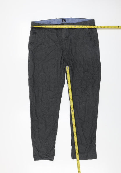 Gap Men's Grey Slim Fit Cotton Chino Trousers 34/30