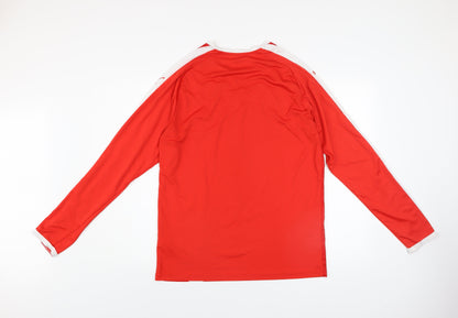 Mens UK Size L PUMA Red FootballGym & TrainingRunning & Jogging T-Shirt