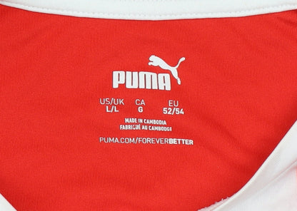 Mens UK Size L PUMA Red FootballGym & TrainingRunning & Jogging T-Shirt
