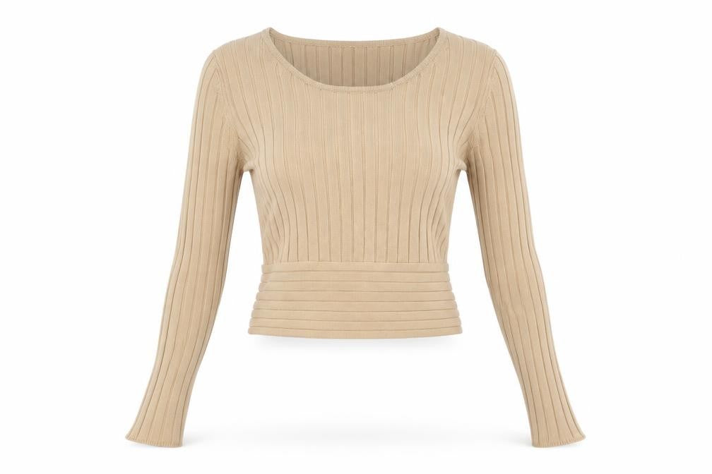 Womens UK Size XS Glassons Beige Cropped Blouse