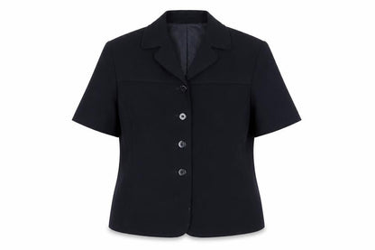 Marks & Spencer Women Blue Short Sleeve Classic Blazer UK 12