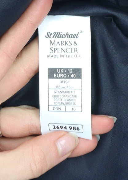 Womens UK Size 12 Marks and Spencer Blue Basic Jacket