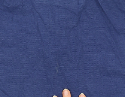 André Jeanswear Men's Blue Cotton Polo Shirt L