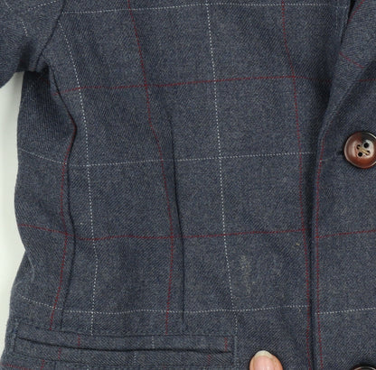 Cat & Jack Boys Blue Check Blazer 4 Years Single-Breasted Jacket