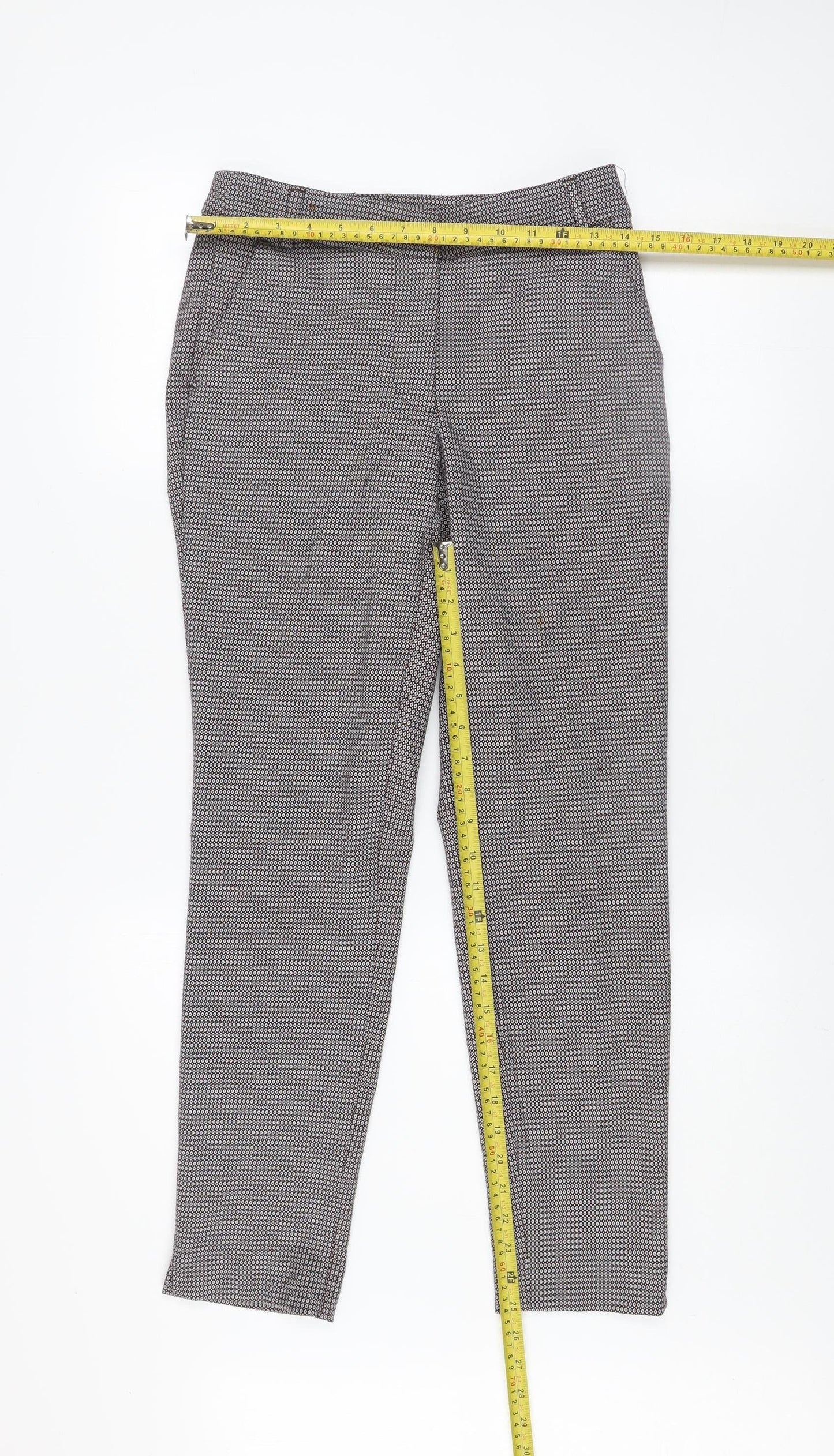 Womens UK Size 6 Zara Slim Fit Business Casual Workwear Brown Trousers