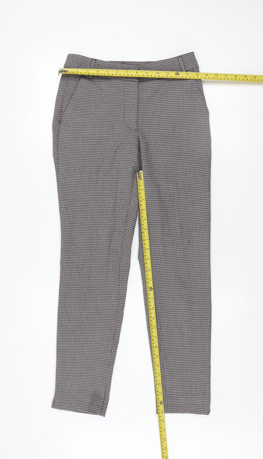 Womens UK Size 6 Zara Slim Fit Business Casual Workwear Brown Trousers
