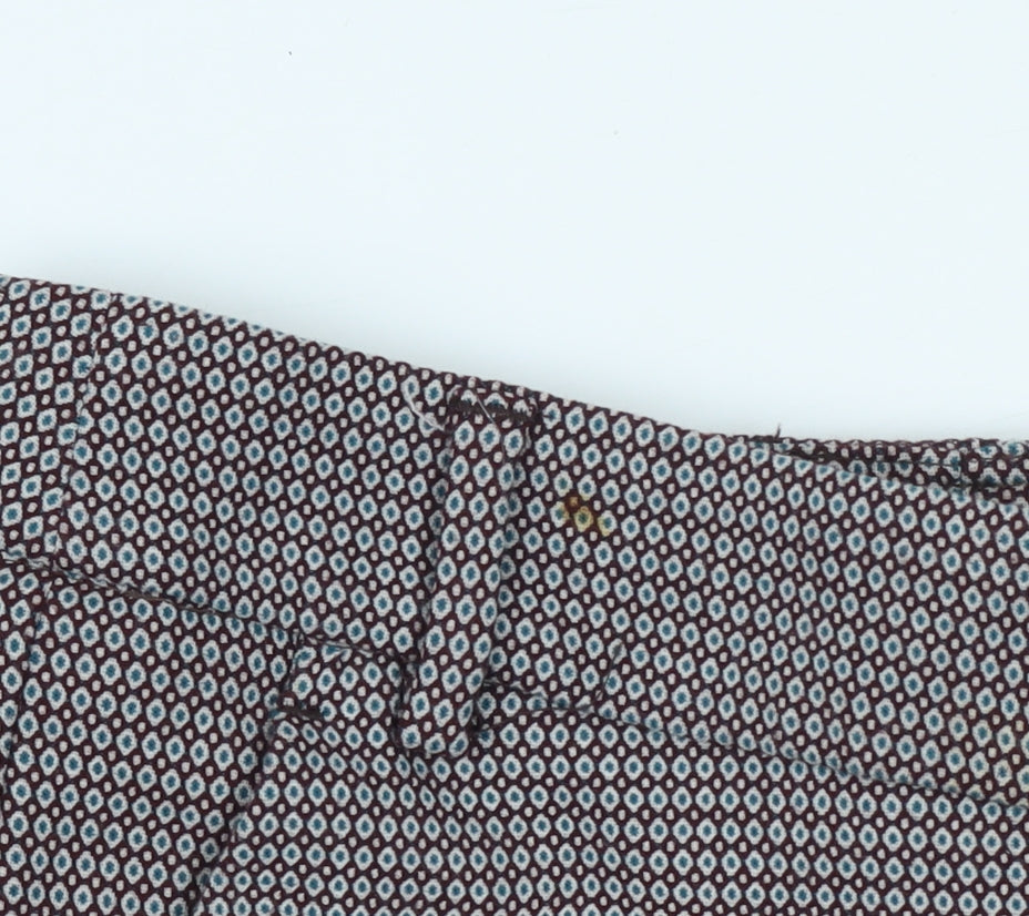 Womens UK Size 6 Zara Slim Fit Business Casual Workwear Brown Trousers