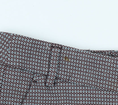 Womens UK Size 6 Zara Slim Fit Business Casual Workwear Brown Trousers