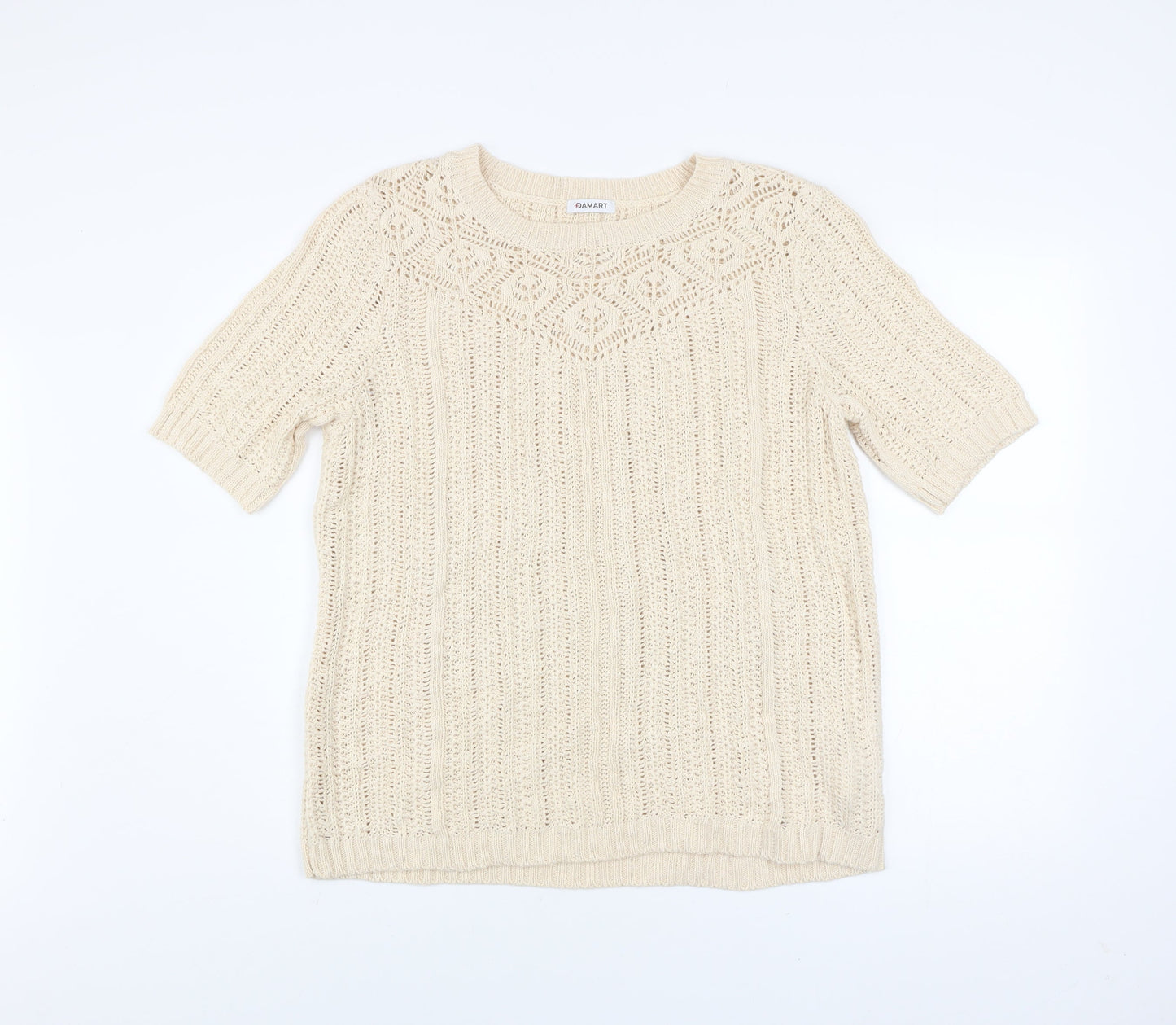 Womens UK Size L Damart Beige Pullover Jumper