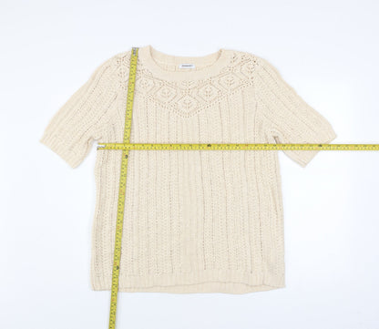 Womens UK Size L Damart Beige Pullover Jumper