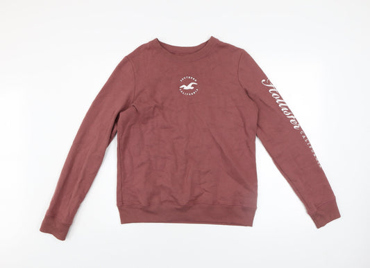 Hollister Women’s Brown Cotton Blend Pullover Sweatshirt Small