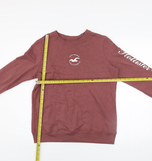 Hollister Women’s Brown Cotton Blend Pullover Sweatshirt Small