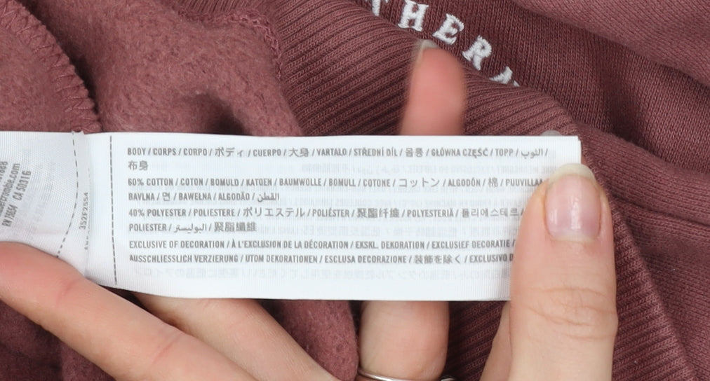 Hollister Women’s Brown Cotton Blend Pullover Sweatshirt Small