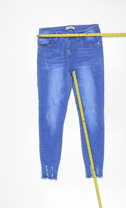Womens UK Size 12 GIRL VIVI Slim Fit Skinny Blue Jeans