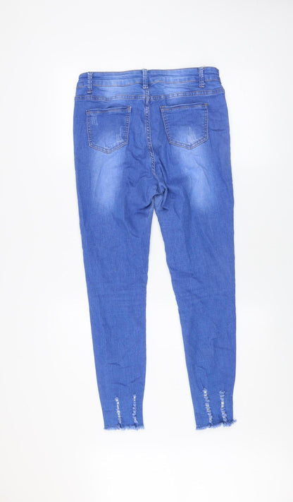 Womens UK Size 12 GIRL VIVI Slim Fit Skinny Blue Jeans