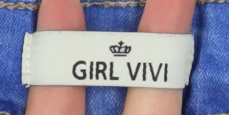 Womens UK Size 12 GIRL VIVI Slim Fit Skinny Blue Jeans