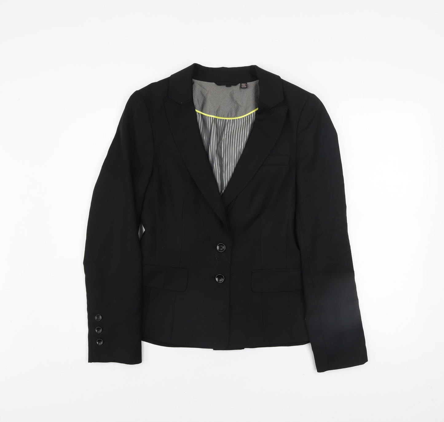 Ted Baker Women’s Black Wool Blend Tailored Two-Button Blazer UK 12