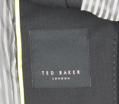 Ted Baker Women’s Black Wool Blend Tailored Two-Button Blazer UK 12