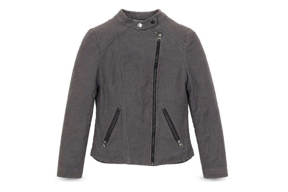 Womens UK Size 8 Boden Grey Biker Coat