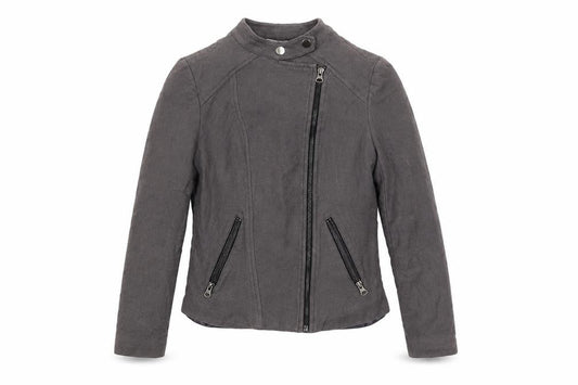 Womens UK Size 8 Boden Grey Biker Coat