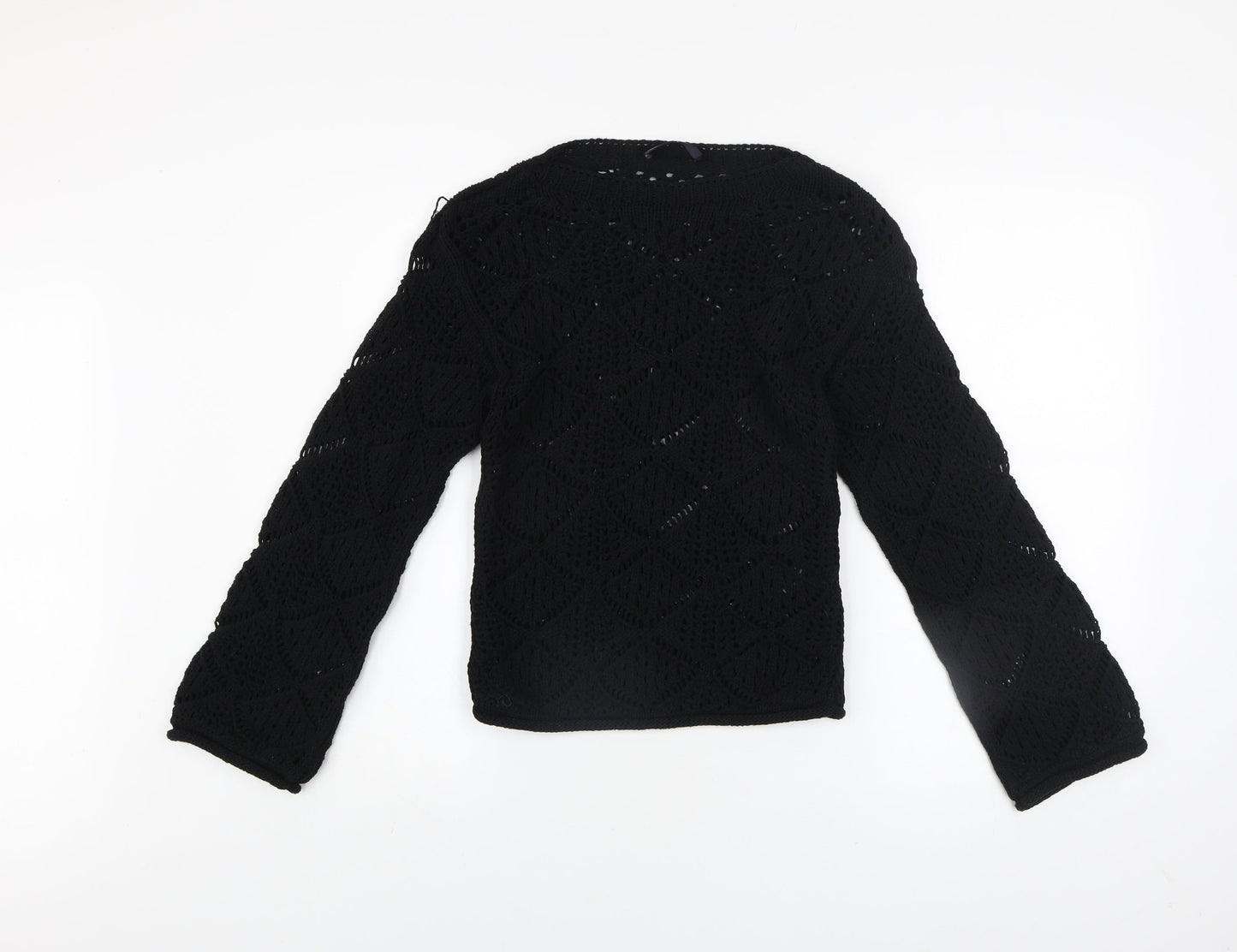 Womens UK Size XS Marks and Spencer Black Pullover Jumper