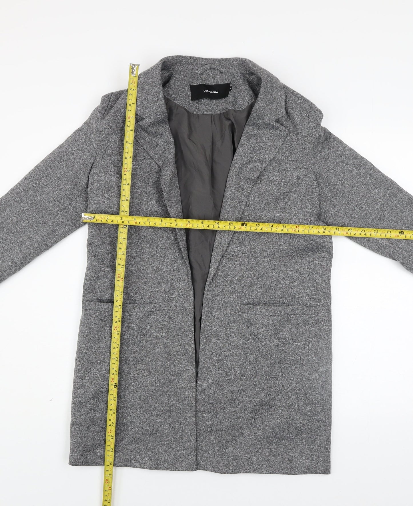 Womens UK Size 8 VERO MODA Grey Overcoat