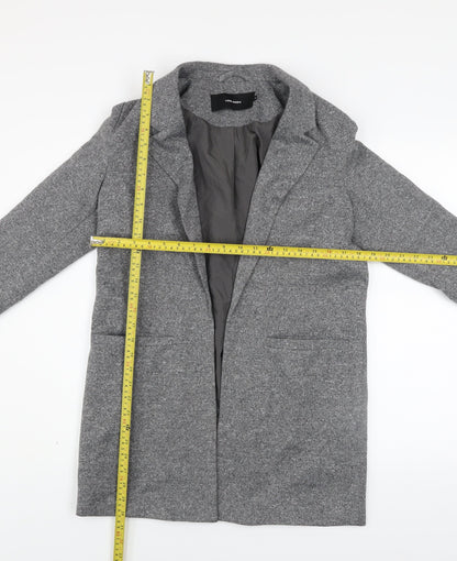 Womens UK Size 8 VERO MODA Grey Overcoat