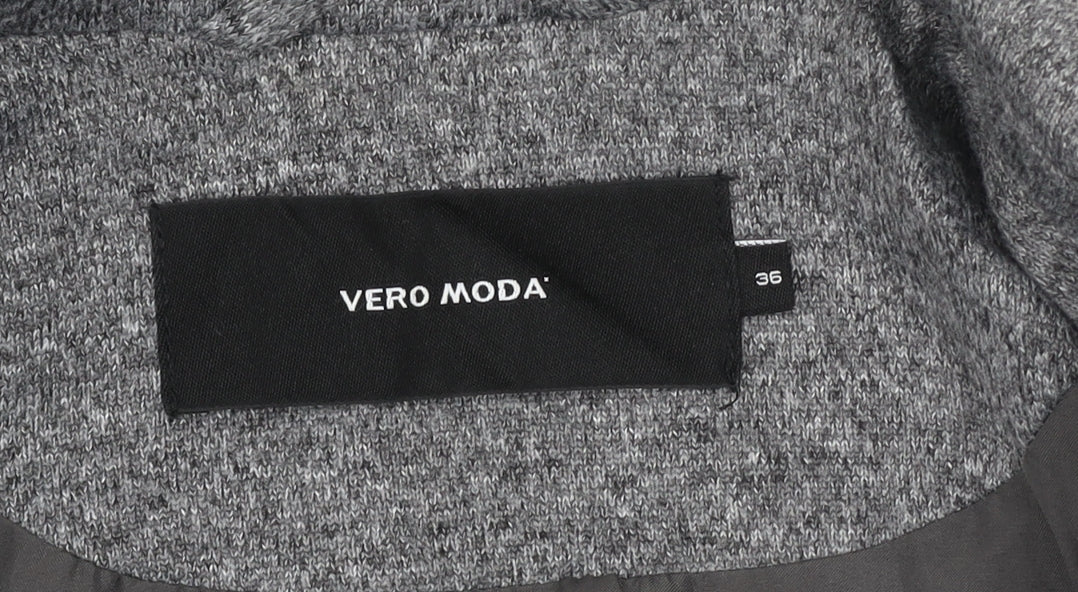Womens UK Size 8 VERO MODA Grey Overcoat